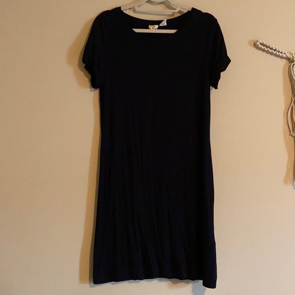 Black T-shirt dress